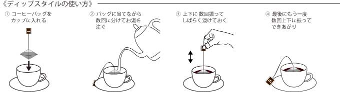 ディップスタイルコーヒーの美味しい淹れ方